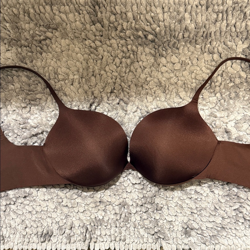Seamless Brown Skims Push up Bra